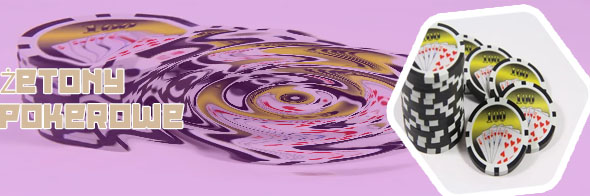 Metalowe żetony poker